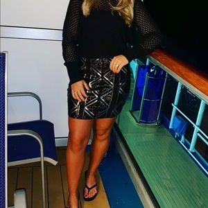 Express sequin skirt
